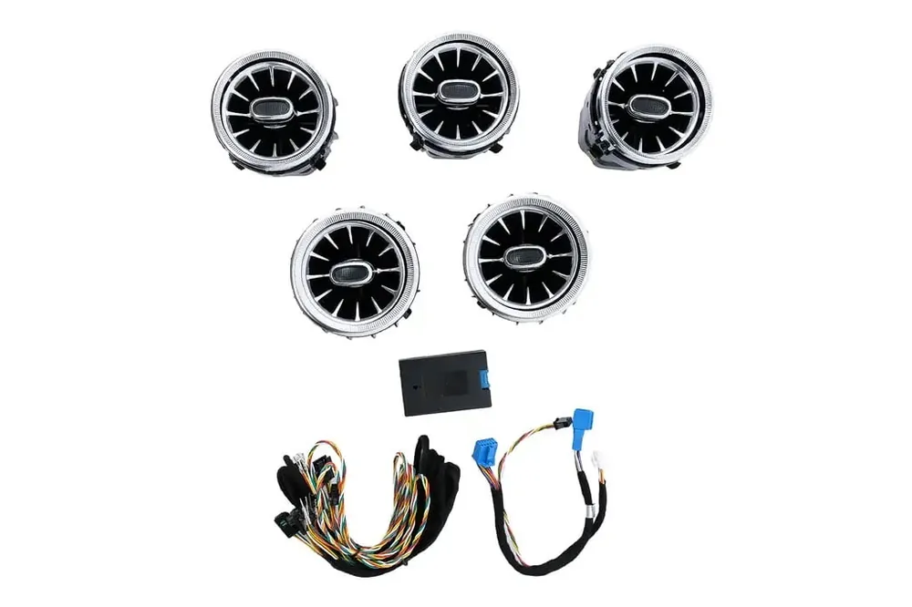 Grile de aerisire Consola Centrala 64 culori compatibil cu Mercedes C-Class W205 GLC SUV X253 W253 (2014-2018) | Plată securizată