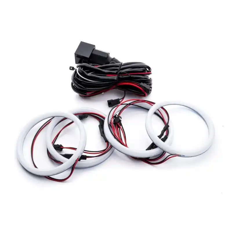 Selecție premium - Kit Angel Eyes LED COTTON universal cu inele complete 4x100mm