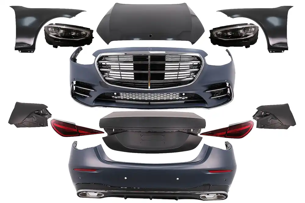 Retur simplu - Kit Exterior Complet compatibil cu Mercedes S-Class W221 (2005-2013) Conversie Completa la W223 S450 Design