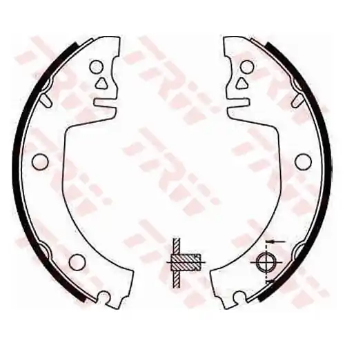 Set saboti frana Skoda Favorit (781), Favorit Forman (785), Favorit Pick-Up (787) Motor 1.3, 1.3 (135 E), 1.3 (135), 1.3 (136), 1.3 135 (781), 1.3 135 X, 1.3 135L (781), 1.3 136 (781), 115 S 1.1, GLX (781), LX, diam. 200 mm, 32 mm, OE 115330140 (TRW-GS8300) - Ofertă flash