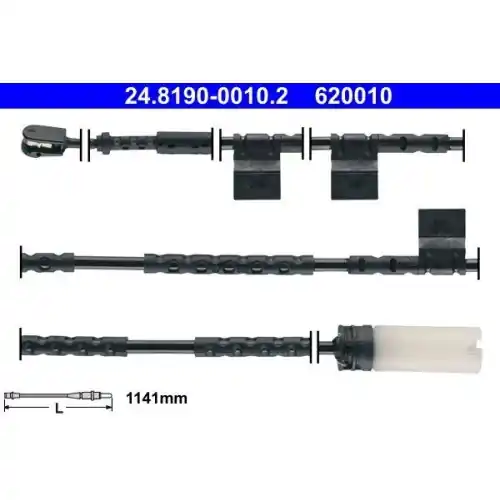 Bestseller - Senzor de avertizare uzura placute de frana Mini Mini (R56), Mini Clubman (R55), Mini Clubvan (R55) Motor Cooper, Cooper D, Cooper S, Cooper S JCW, Cooper S John Cooper Works, Cooper SD, John Cooper Works, lungime 1141 mm, OE 34356792573 (ATE-24819000102)