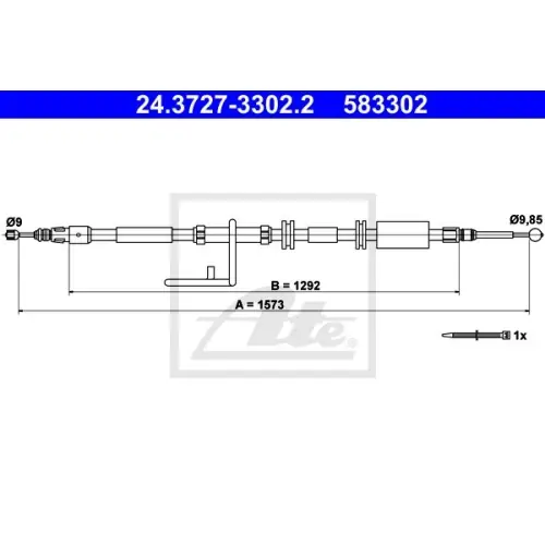 Cablu frana mana Land Rover Freelander 2 (Lf, Fa) Ate 24372733022, parte montare dreapta, spate (ATE-24372733022) | Plată sigură
