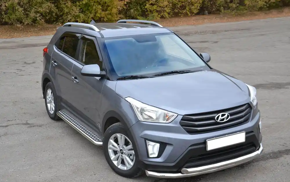 Au mai rămas puține bucăți | Hyundai Creta 2014-2020 Protectie Fata ST014 (Inox) d60/60