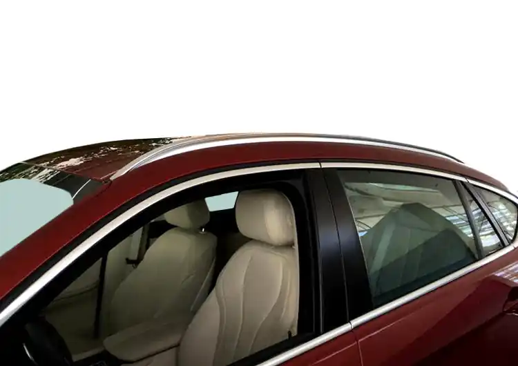 BMW X6 F16 2014-2019 Bare longitudinale de plafon integrate crom OEM (Aluminiu, montaj pe adeziv) | Selecție premium