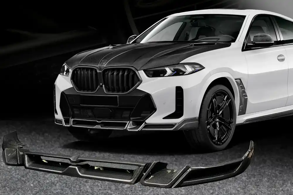 BMW X6 G06 2019–2027 Prelungire Bara Fata Lip LRT (pentru M-Sport 2023+, Carbon) - Preț redus