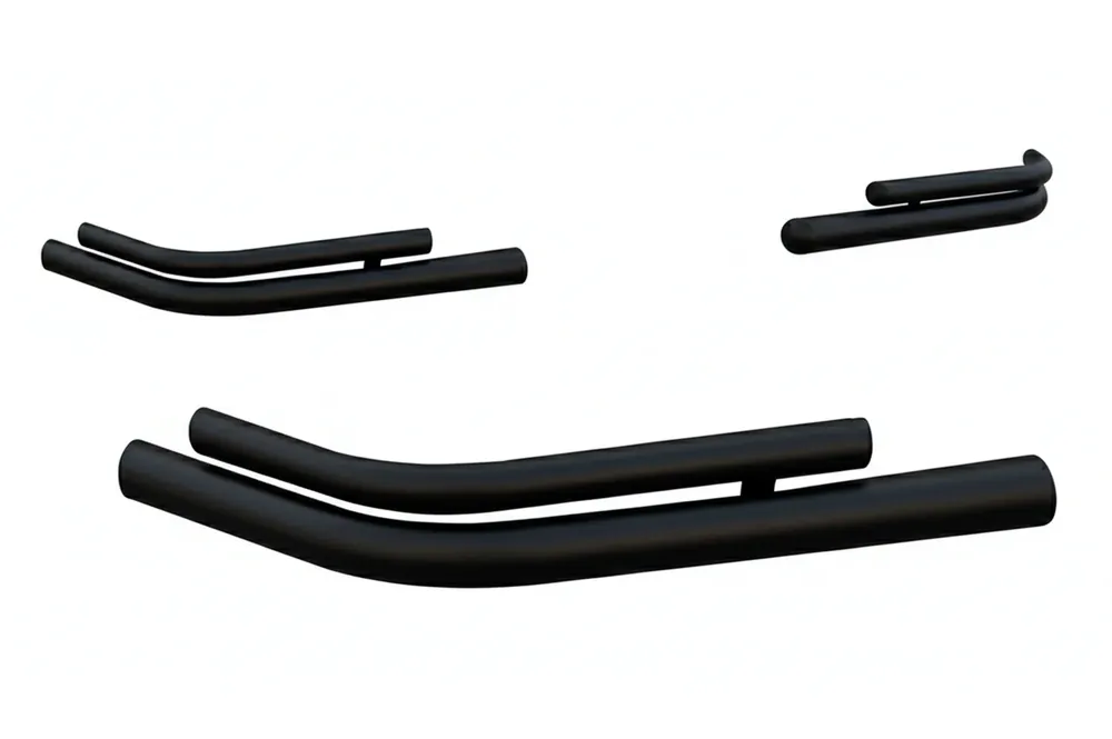 Recomandare | Volkswagen Caddy 2004-2010 Colturi duble spate AK003-double Negru (2 buc, inox)