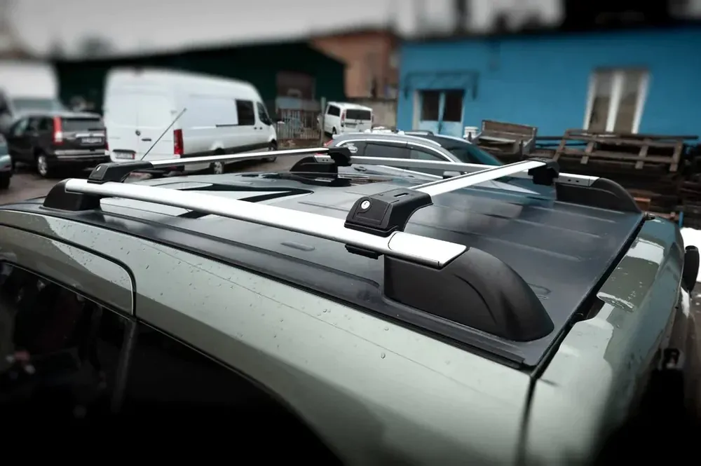 Mercedes E-class W211 2002-2009 Bare transversale portbagaj pentru bare longitudinale standard Skybar V1 (2 buc) pana la 140 cm, Negru | Ofertă excelentă